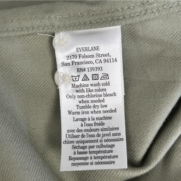 EVERLANE NWT The Boyfriend Shirt in Flannel, Seagrass, Size Medium - Picture 14 of 15